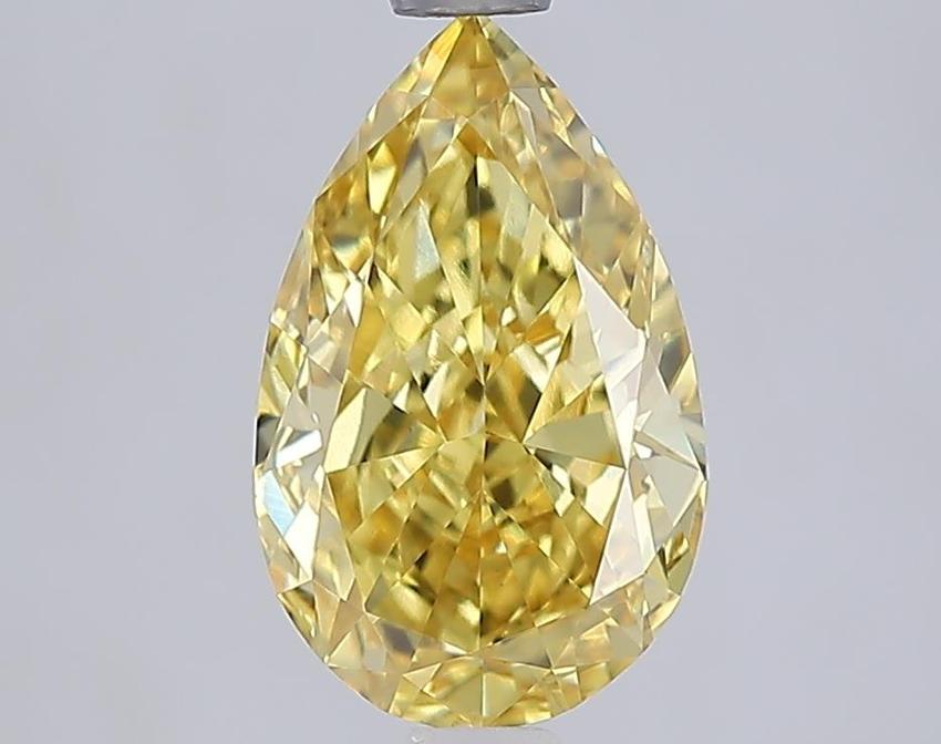 2.04 Ct. Fancy Vivid Yellow Yellow Pear Lab Grown Diamond