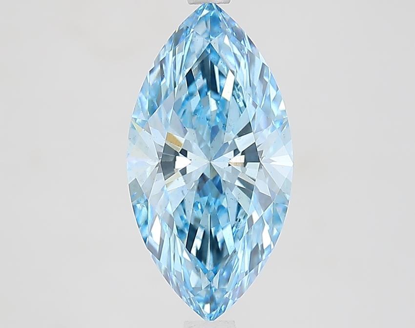 2.59 Ct. Fancy Vivid Blue Marquise Lab Grown Diamond