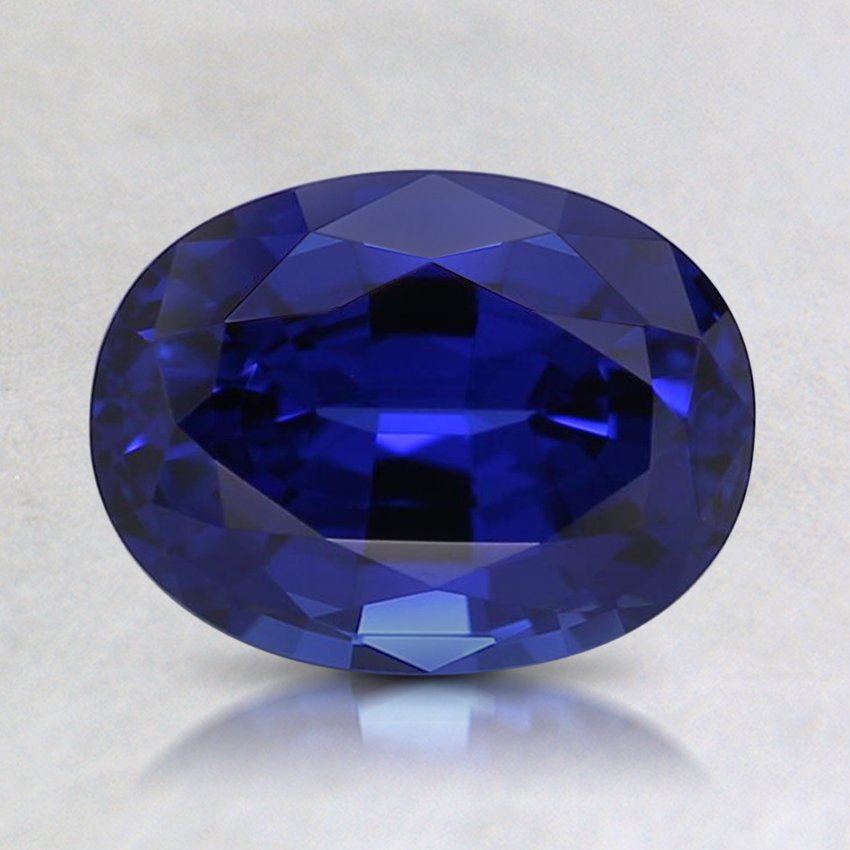 8x6mm Blue Oval Lab Created Sapphire Sblc8x6ov3