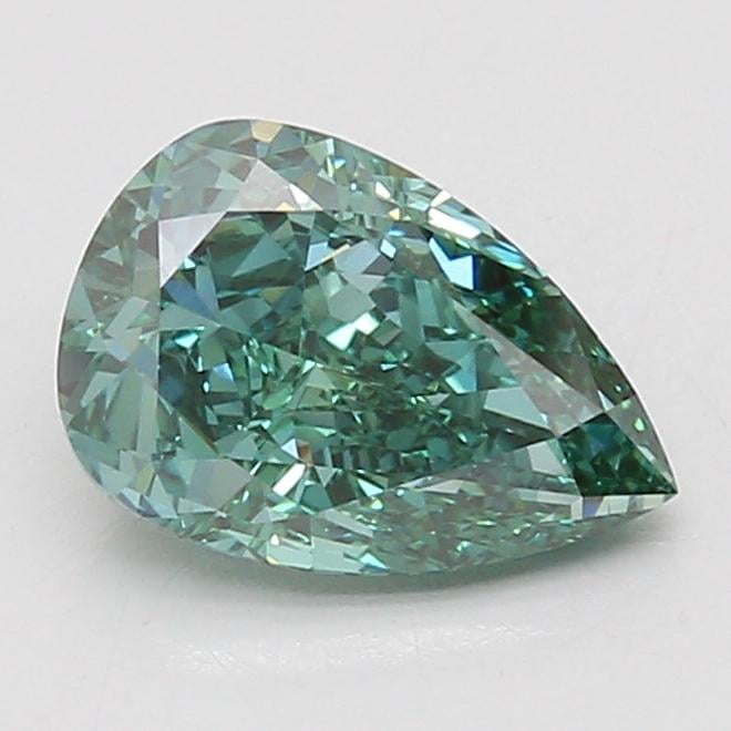 2.09 Ct. Fancy Vivid Bluish Green Pear Lab Grown Diamond