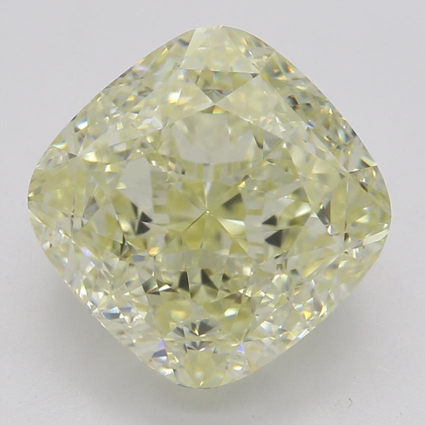 3.73 Ct. Fancy Light Yellow Cushion Diamond
