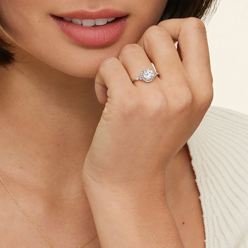 14K Rose Gold Nadia Halo Diamond Ring (1/4 ct. tw.), large additional view 1