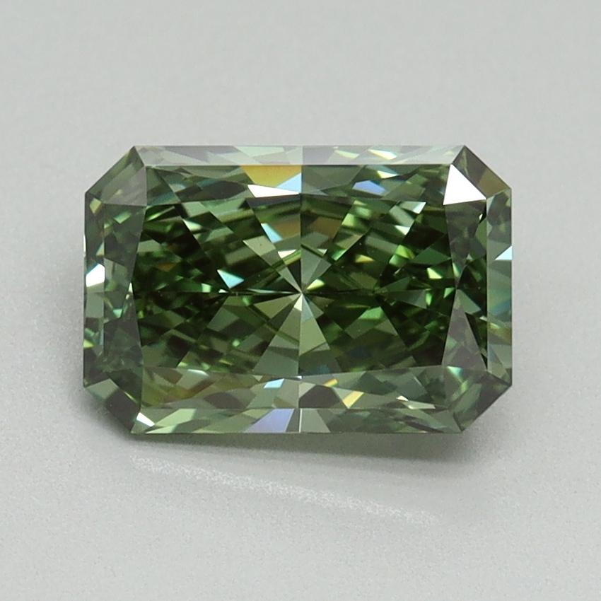 1.51 Ct. Fancy Vivid Green Radiant Lab Grown Diamond