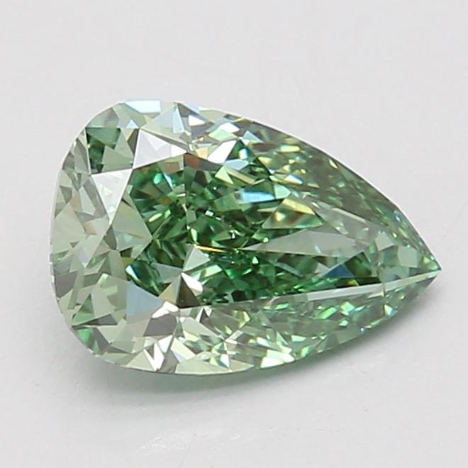 1.93 Ct. Fancy Vivid Green Pear Lab Grown Diamond