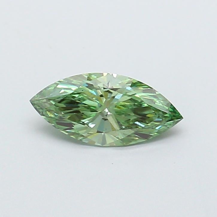 0.77 Ct. Fancy Vivid Green Marquise Lab Grown Diamond