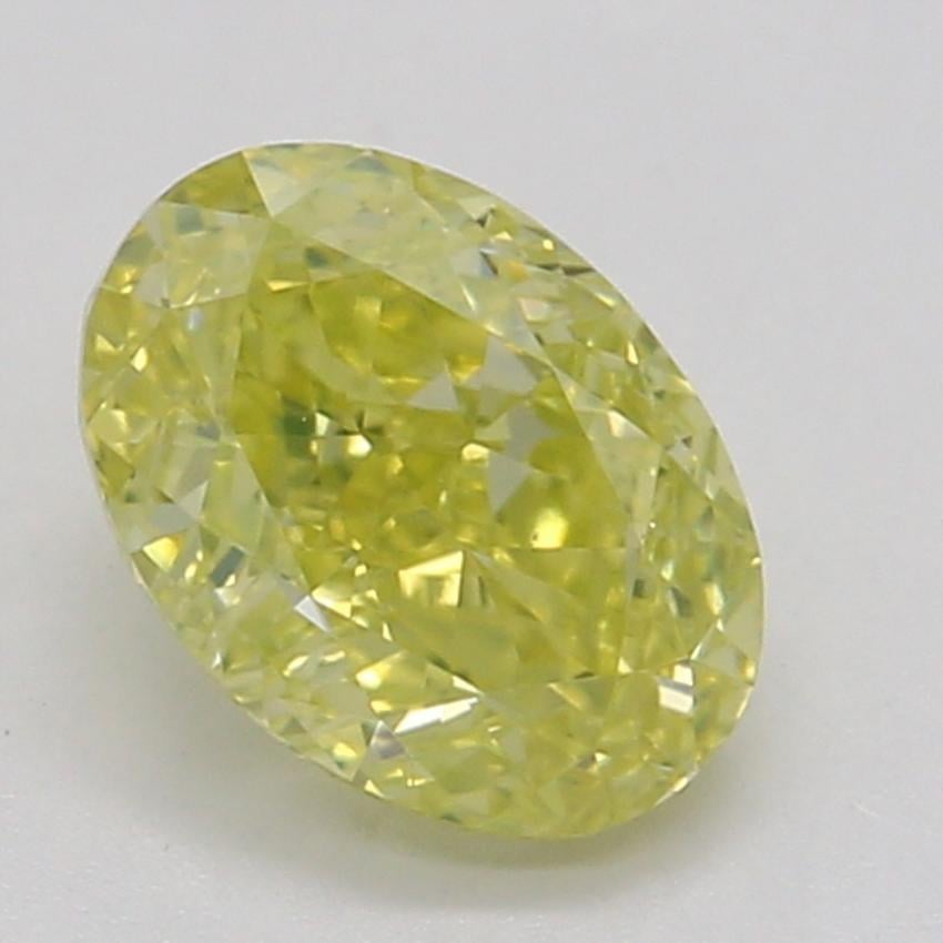 0.54 Ct. Fancy Intense Yellow Oval Diamond