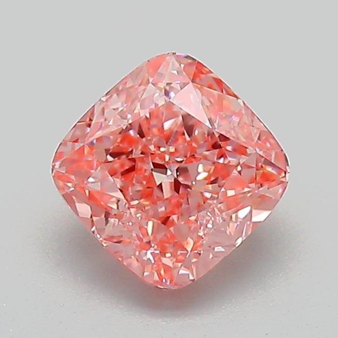 1.07 Ct. Fancy Vivid Pink Cushion Lab Grown Diamond