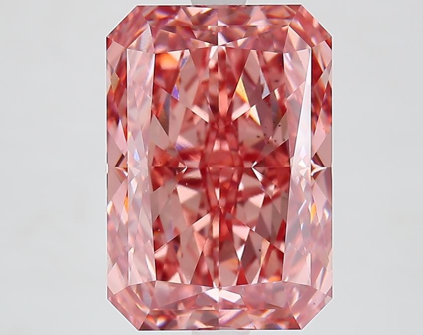 6.06 Ct. Fancy Vivid Pink Radiant Lab Grown Diamond