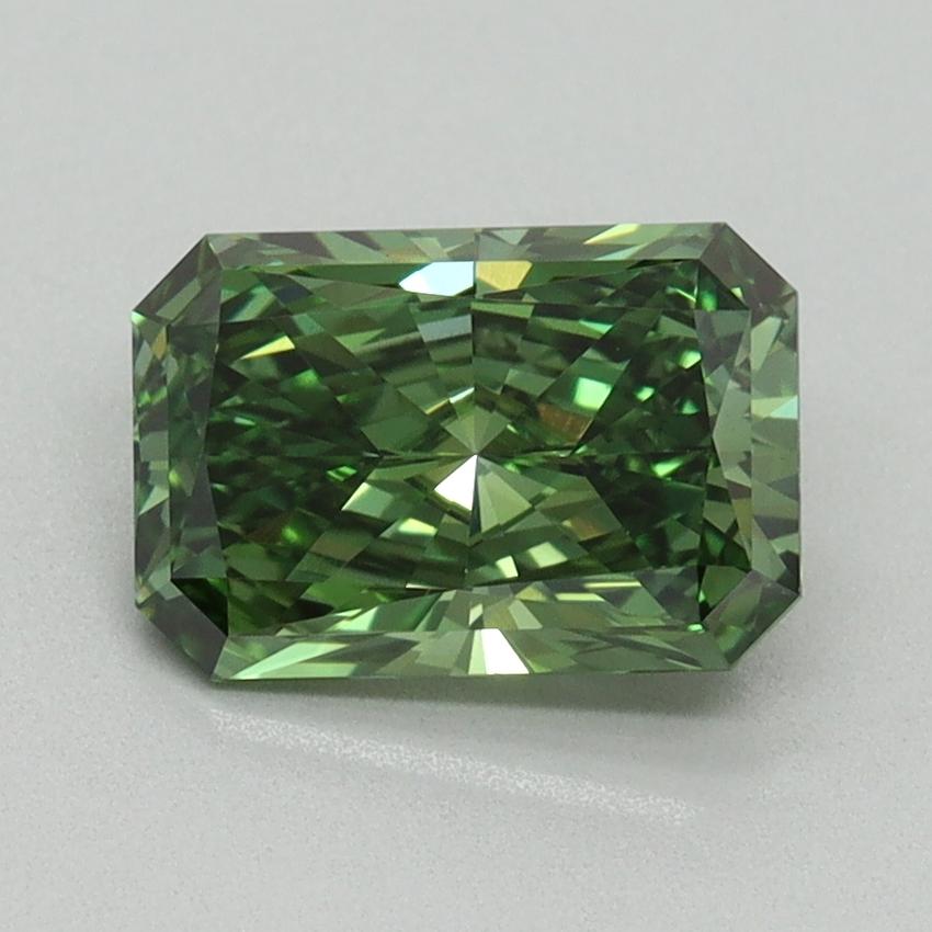 1.55 Ct. Fancy Vivid Green Radiant Lab Grown Diamond