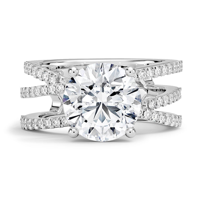 Custom Overlapping Stack Pavé Diamond Ring