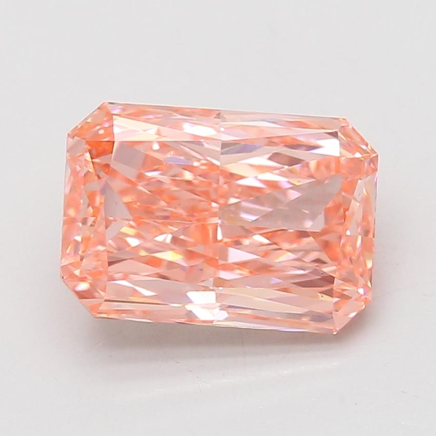 4.07 Ct. Fancy Vivid Pink Radiant Lab Grown Diamond