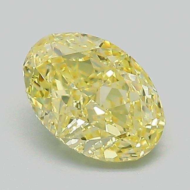 1.04 Ct. Fancy Intense Yellow Oval Lab Grown Diamond