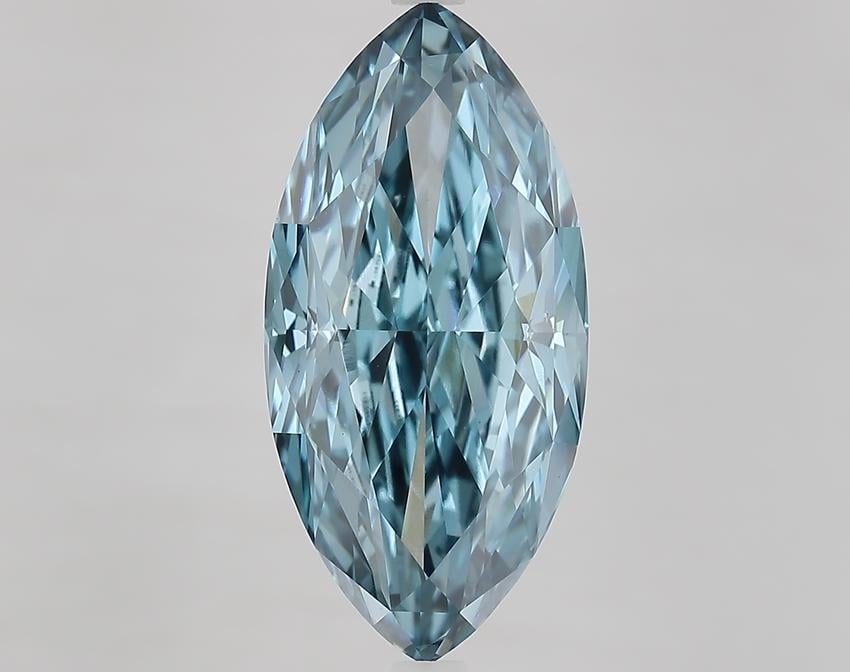 8.17 Ct. Fancy Vivid Blue Marquise Lab Grown Diamond