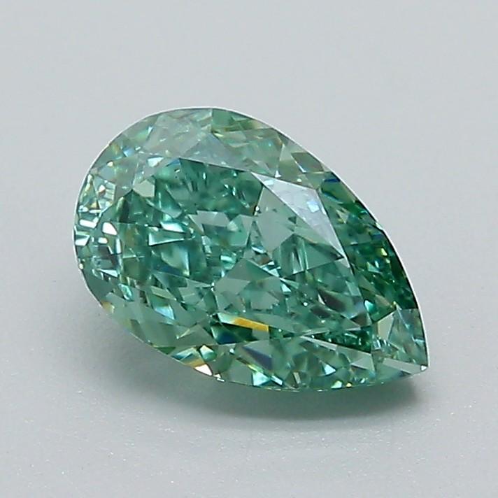 1.04 Ct. Fancy Vivid Green Pear Lab Grown Diamond