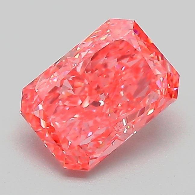 1.08 Ct. Fancy Vivid Pink Radiant Lab Grown Diamond
