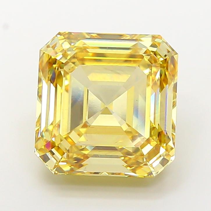 15.16 Ct. Fancy Yellow Asscher Lab Grown Diamond