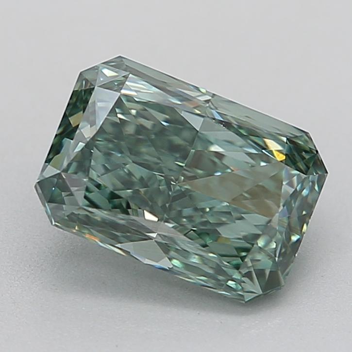 1.32 Ct. Fancy Vivid Green Radiant Lab Grown Diamond