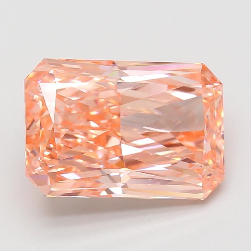 6.05 Ct. Fancy Vivid Pink Radiant Lab Grown Diamond