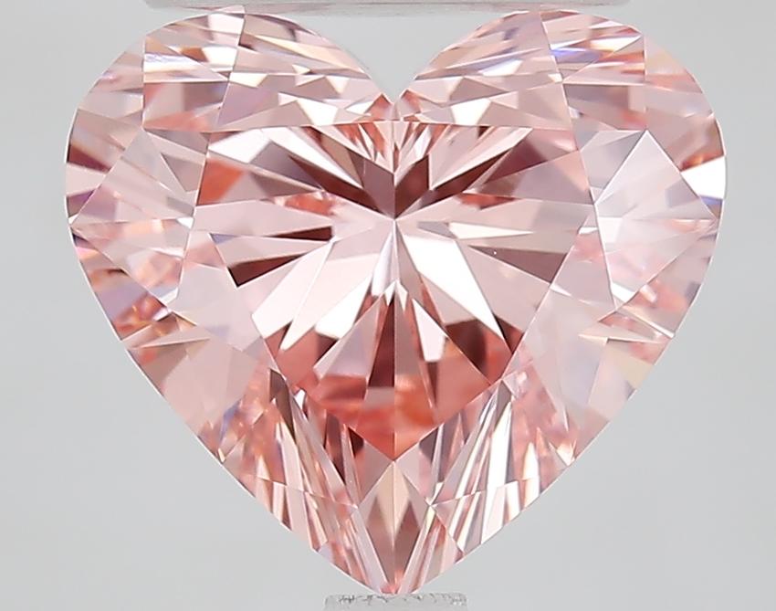 3.40 Ct. Fancy Vivid Pink Heart Lab Grown Diamond