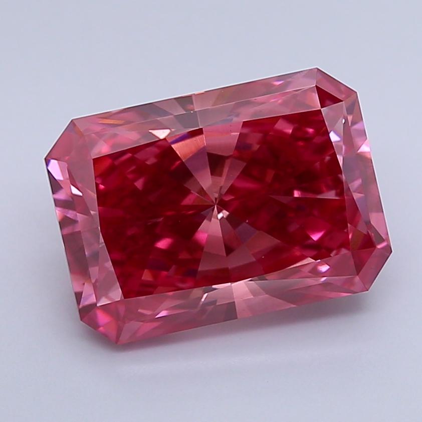 4.01 Ct. Fancy Vivid New_Mst Pink Radiant Lab Grown Diamond