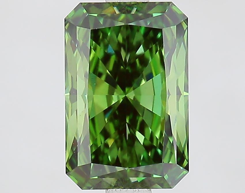 2.03 Ct. Fancy Vivid Green Radiant Lab Grown Diamond