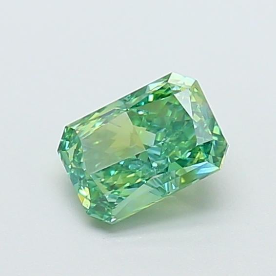 1.02 Ct. Fancy Vivid  Green Radiant Lab Grown Diamond