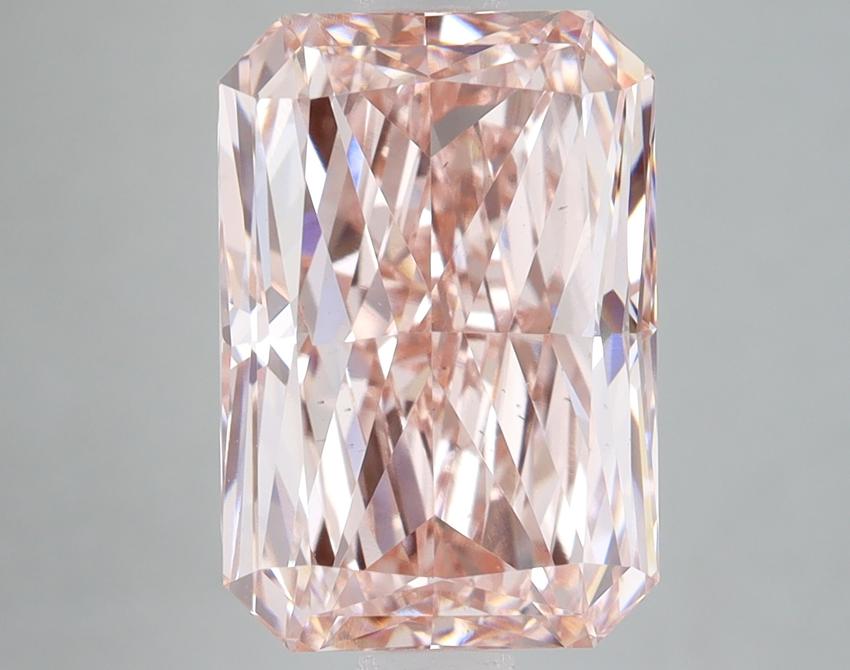 5.40 Ct. Fancy Vivid Pink Radiant Lab Grown Diamond