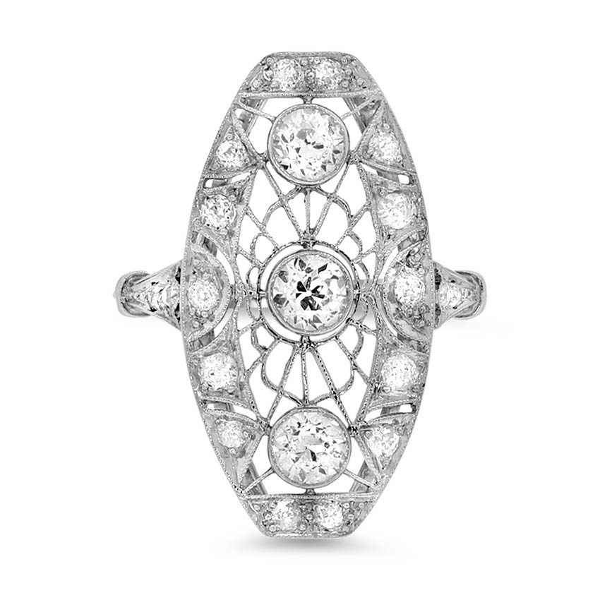 Art Deco Diamond Vintage Ring  Marissa  Brilliant Earth