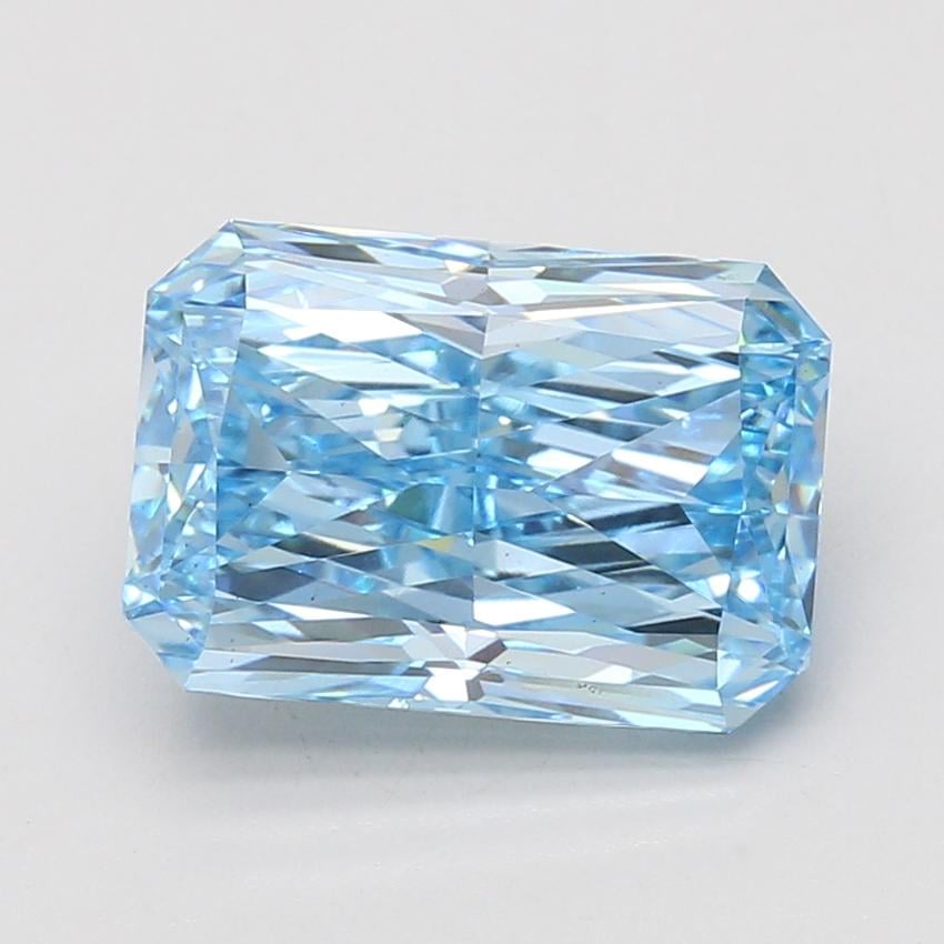 5.04 Ct. Fancy Vivid Blue Radiant Lab Grown Diamond