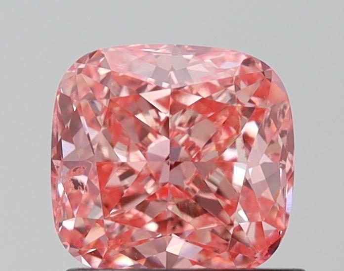 1.03 Ct. Fancy Vivid Pink Cushion Lab Grown Diamond