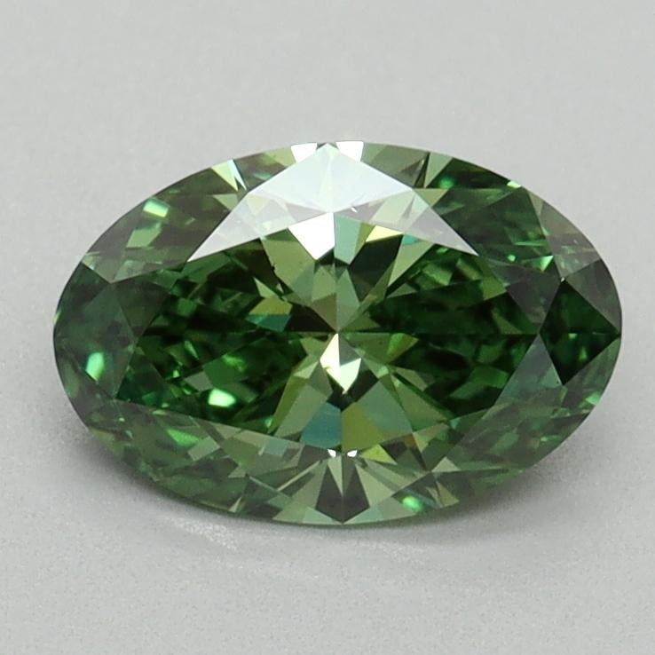 1.01 Ct. Fancy Vivid Green Oval Lab Grown Diamond