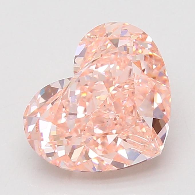 3.07 Ct. Fancy Vivid Pink Heart Lab Grown Diamond