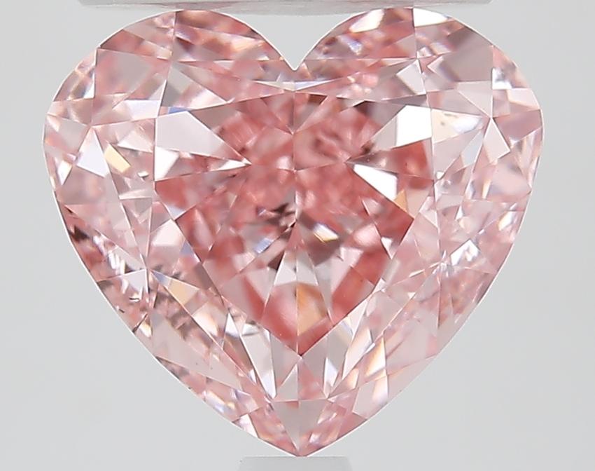 3.04 Ct. Fancy Vivid Pink Heart Lab Grown Diamond