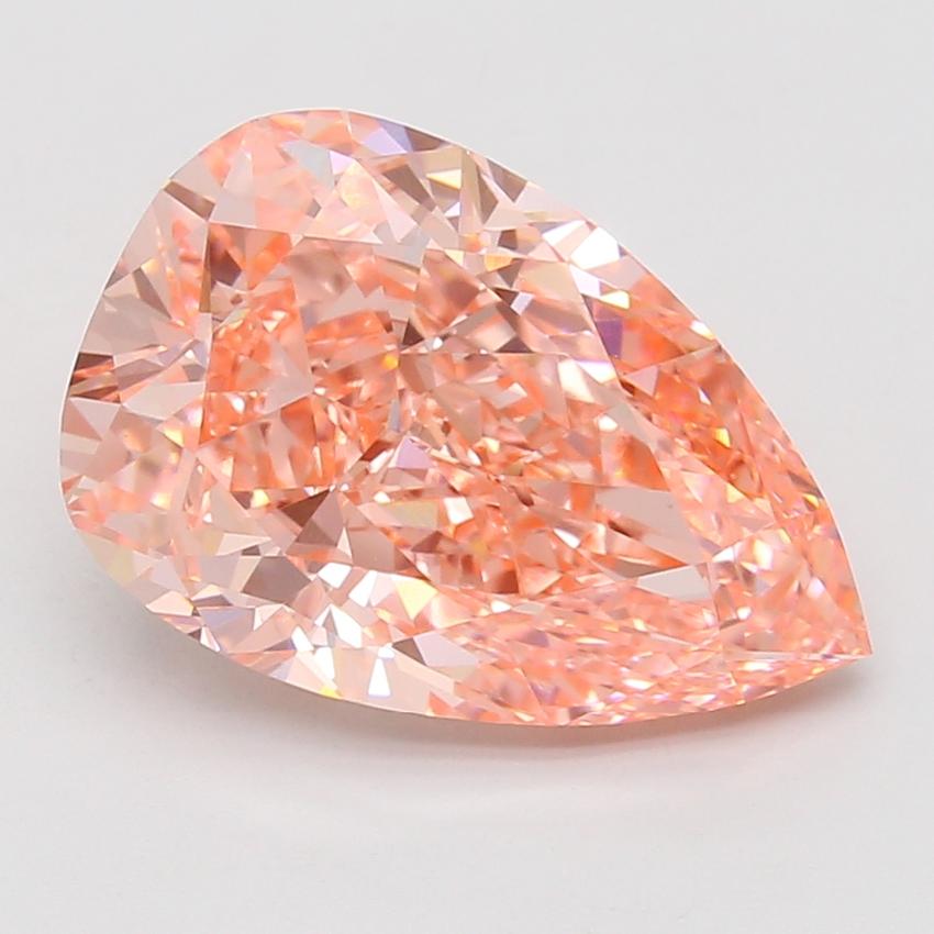 6.87 Ct. Fancy Vivid Pink Pear Lab Grown Diamond