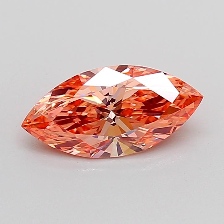 1.50 Ct. Fancy Vivid Orangy Pink Marquise Lab Grown Diamond