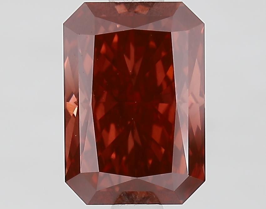 1.63 Ct. Fancy Vivid Brownish Pink Radiant Lab Grown Diamond