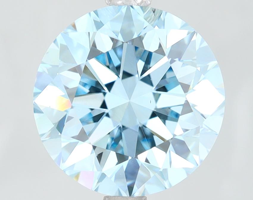 4.00 Ct. Fancy Vivid Blue Round Lab Grown Diamond