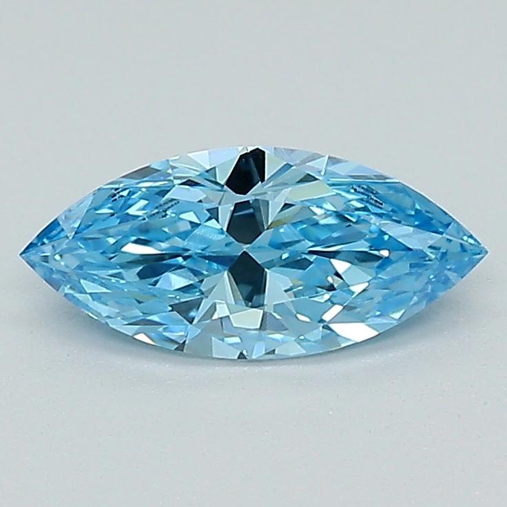 0.66 Ct. Fancy Vivid Blue Marquise Lab Grown Diamond