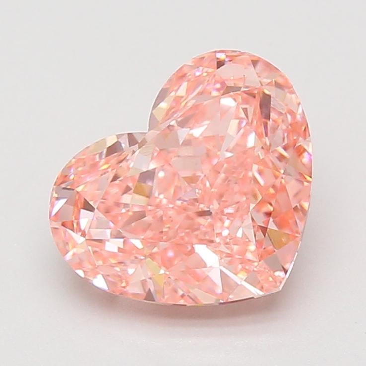 3.05 Ct. Fancy Vivid Pink Heart Lab Grown Diamond