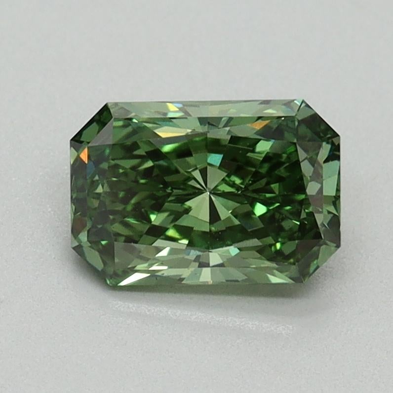 1.01 Ct. Fancy Vivid Green Radiant Lab Grown Diamond