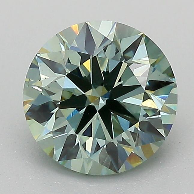 1.43 Ct. Fancy Green Round Lab Grown Diamond