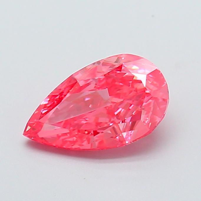 1.27 Ct. Fancy Vivid Pink Pear Lab Grown Diamond