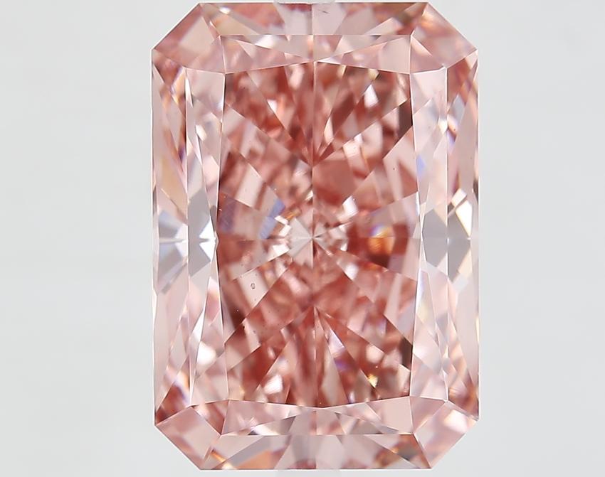 11.28 Ct. Fancy Vivid Pink Radiant Lab Grown Diamond