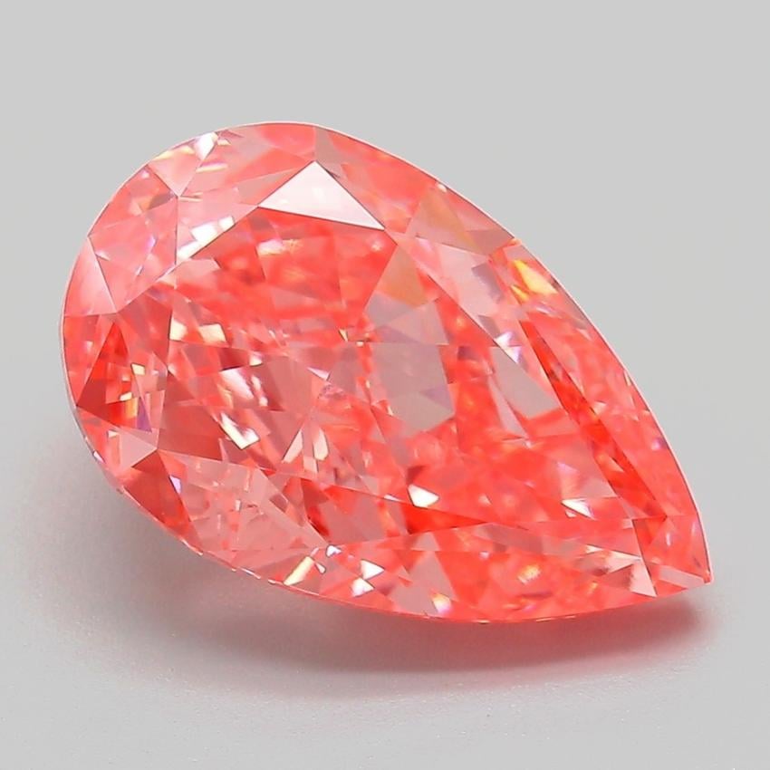 4.70 Ct. Fancy Vivid Pink Pear Lab Grown Diamond