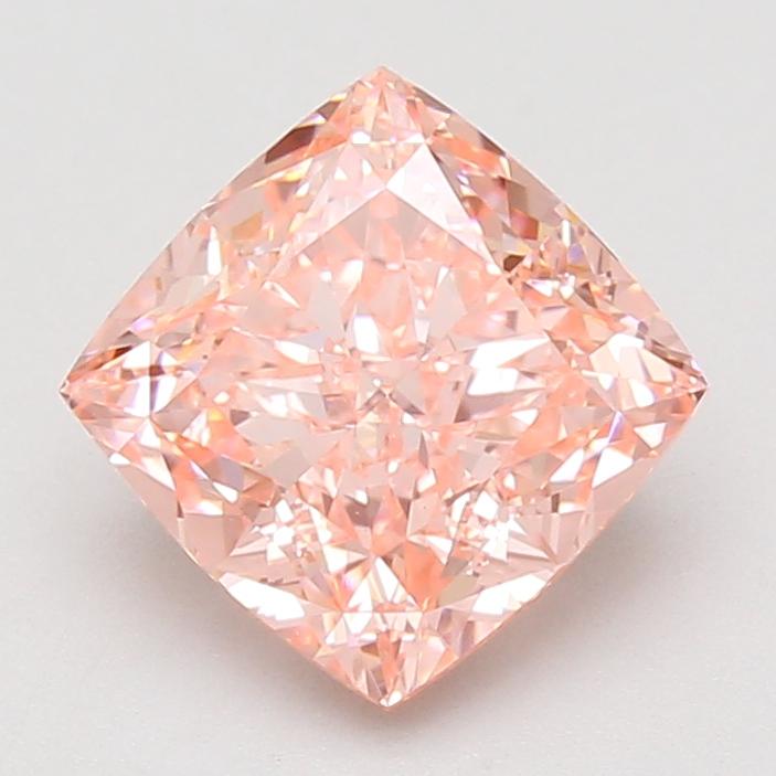 3.10 Ct. Fancy Vivid Pink Cushion Lab Grown Diamond