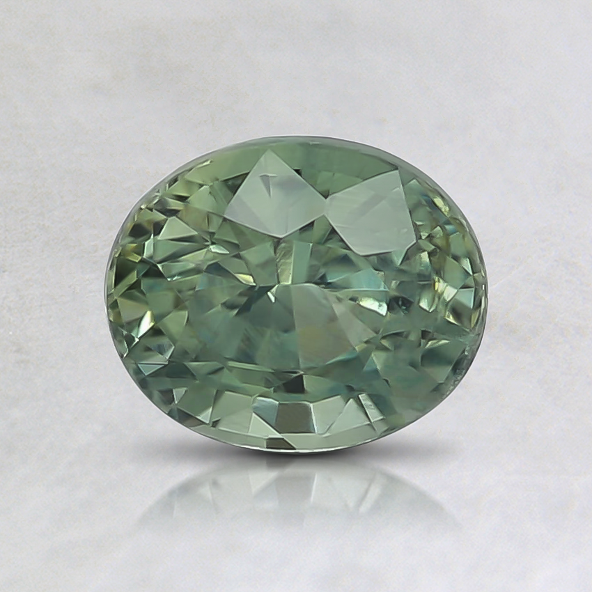 6.3x5.2mm Teal Oval Sapphire