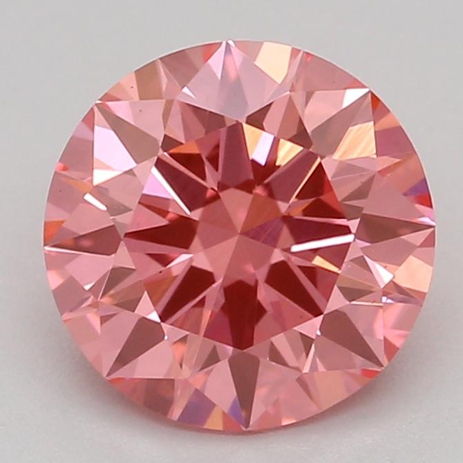 0.96 Ct. Fancy Vivid Pink Round Lab Grown Diamond