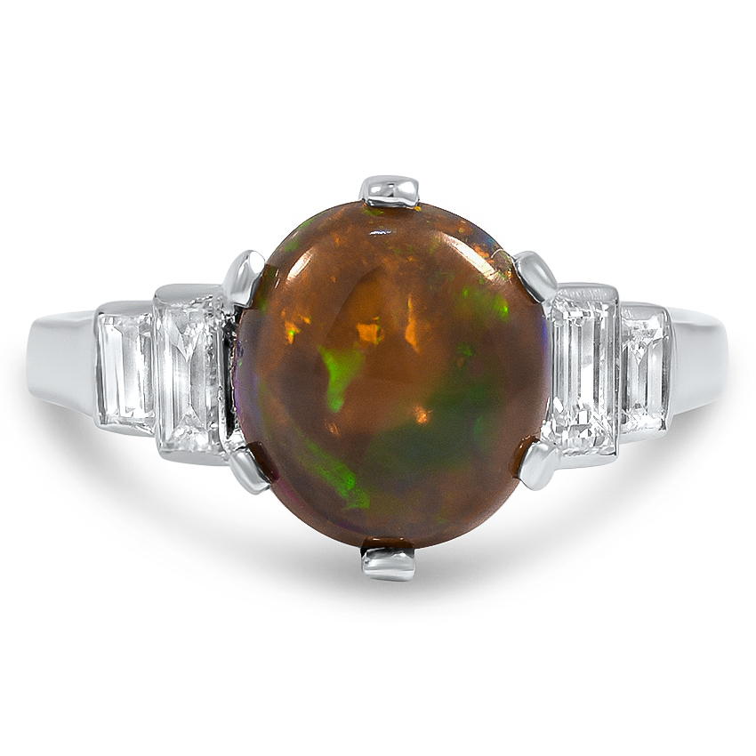 Art Deco Opal Vintage Ring Young Brilliant Earth