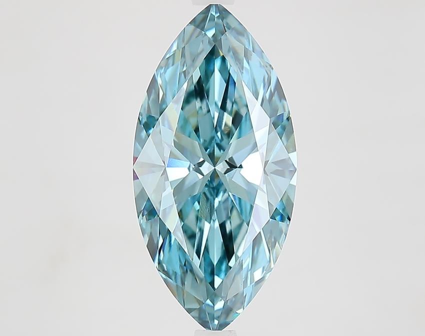 4.02 Ct. Fancy Vivid Blue Marquise Lab Grown Diamond