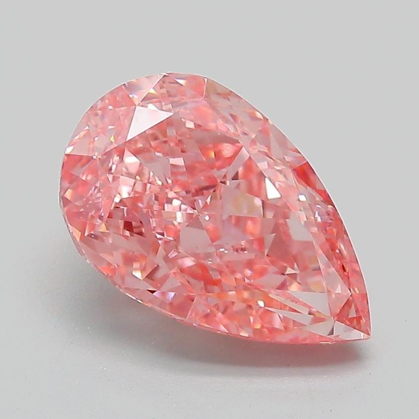 3.14 Ct. Fancy Vivid Pink Pear Lab Grown Diamond